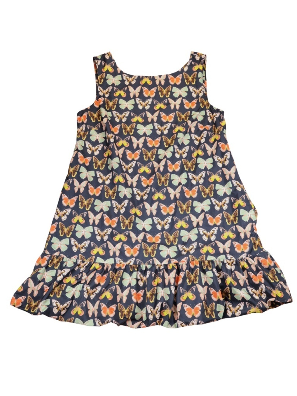 Maeve Anthropologie Butterfly Print Balloon Hem Dress 12